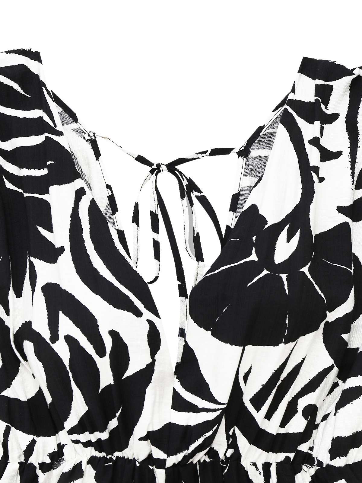 Black 1940s Plants Silhouette Bat Sleeve Jumpsuit - Image 3