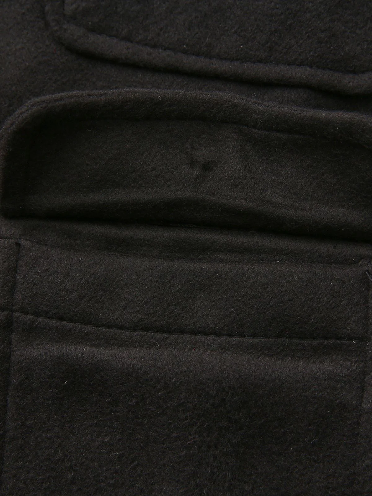 Black 1940s Solid Faux-Wool Short Jacket - Image 7