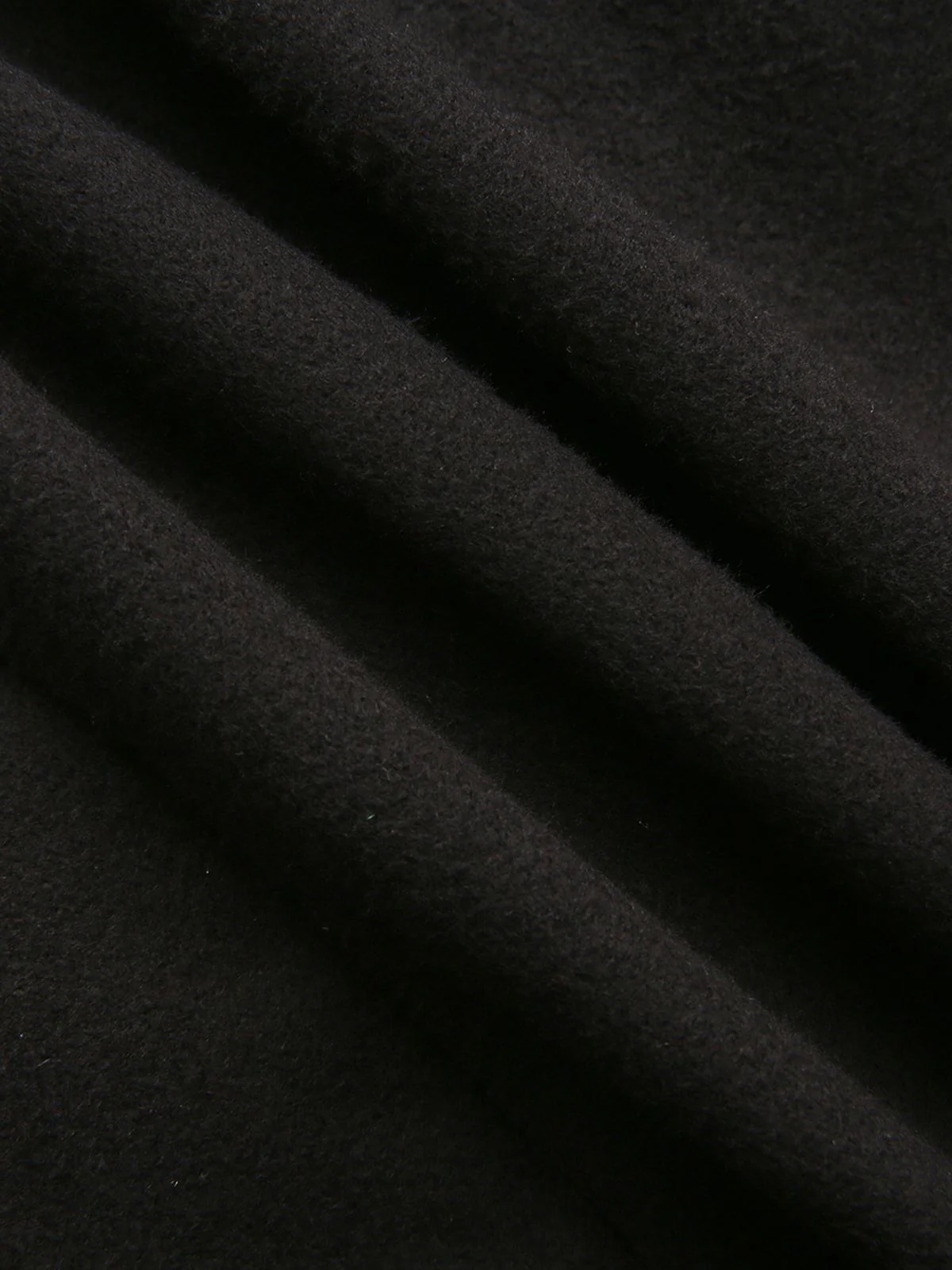 Black 1940s Solid Faux-Wool Short Jacket - Image 8