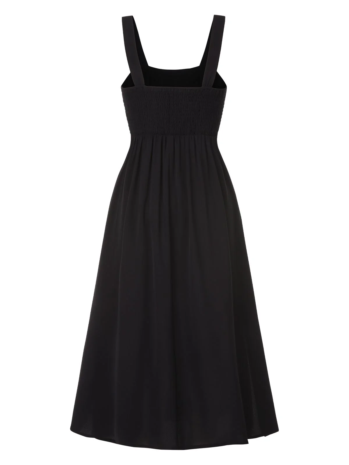 Black 1940s Strap Embroidered Floral Maxi Dress - Image 2