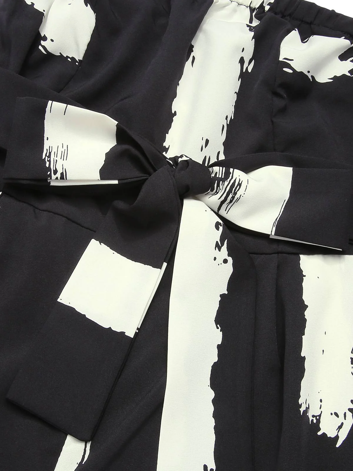 Black 1940s Strapless Colorblock Jumpsuit - Image 4