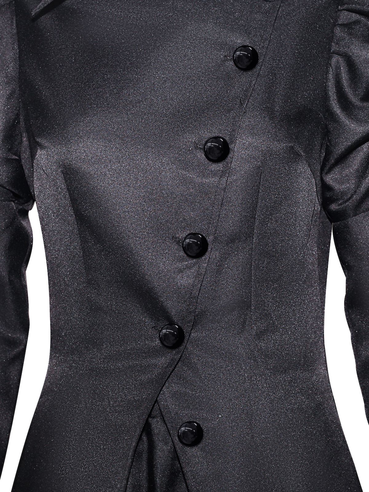Black 1940s Wicked-Inspired Elphaba Witch Costume With Hat - Image 7