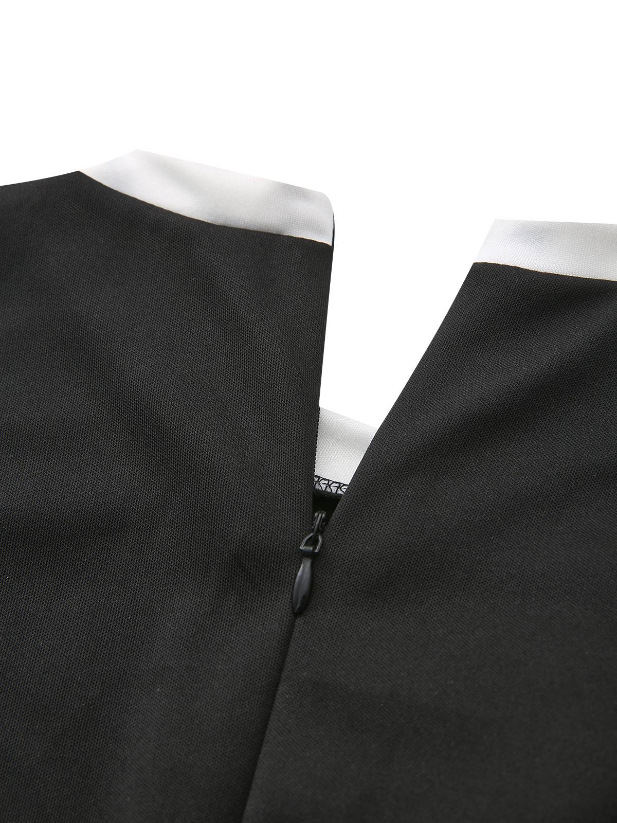 Black 1950s 3D-Floral Sleeveless Tie-Up Jumpsuit - Image 5