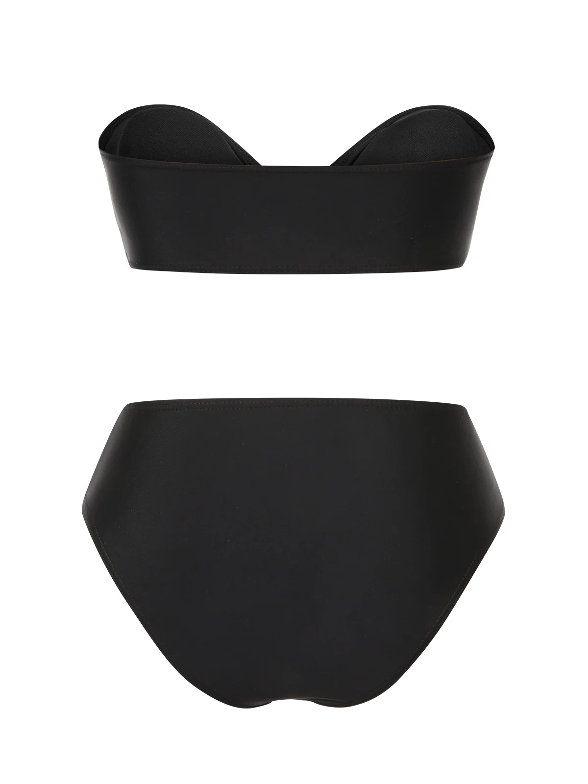 Black 1950s Bandeau Starfish Bikini Set - Image 2