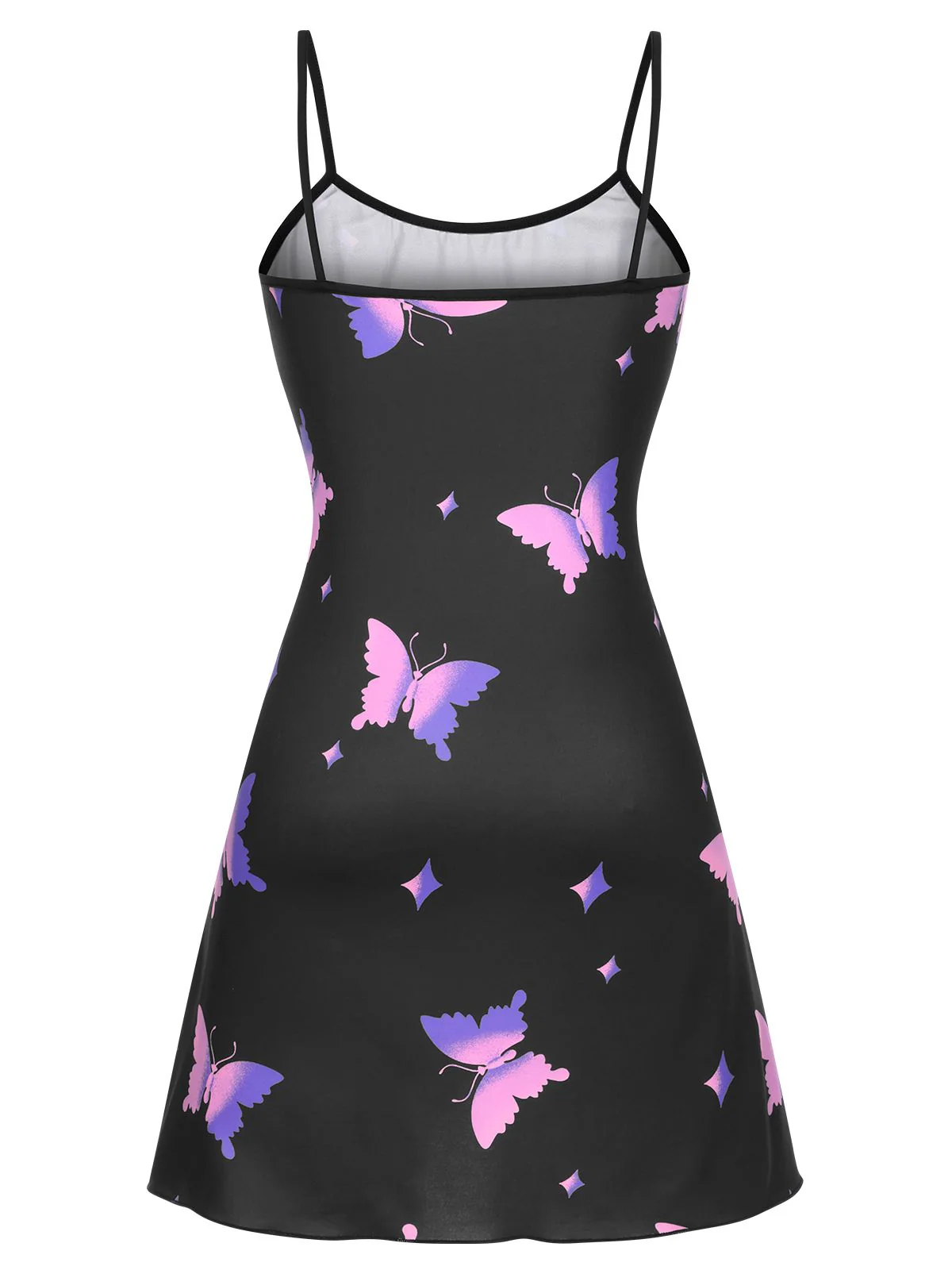 Black 1950s Butterfly Suspender Sleepwear - Image 2