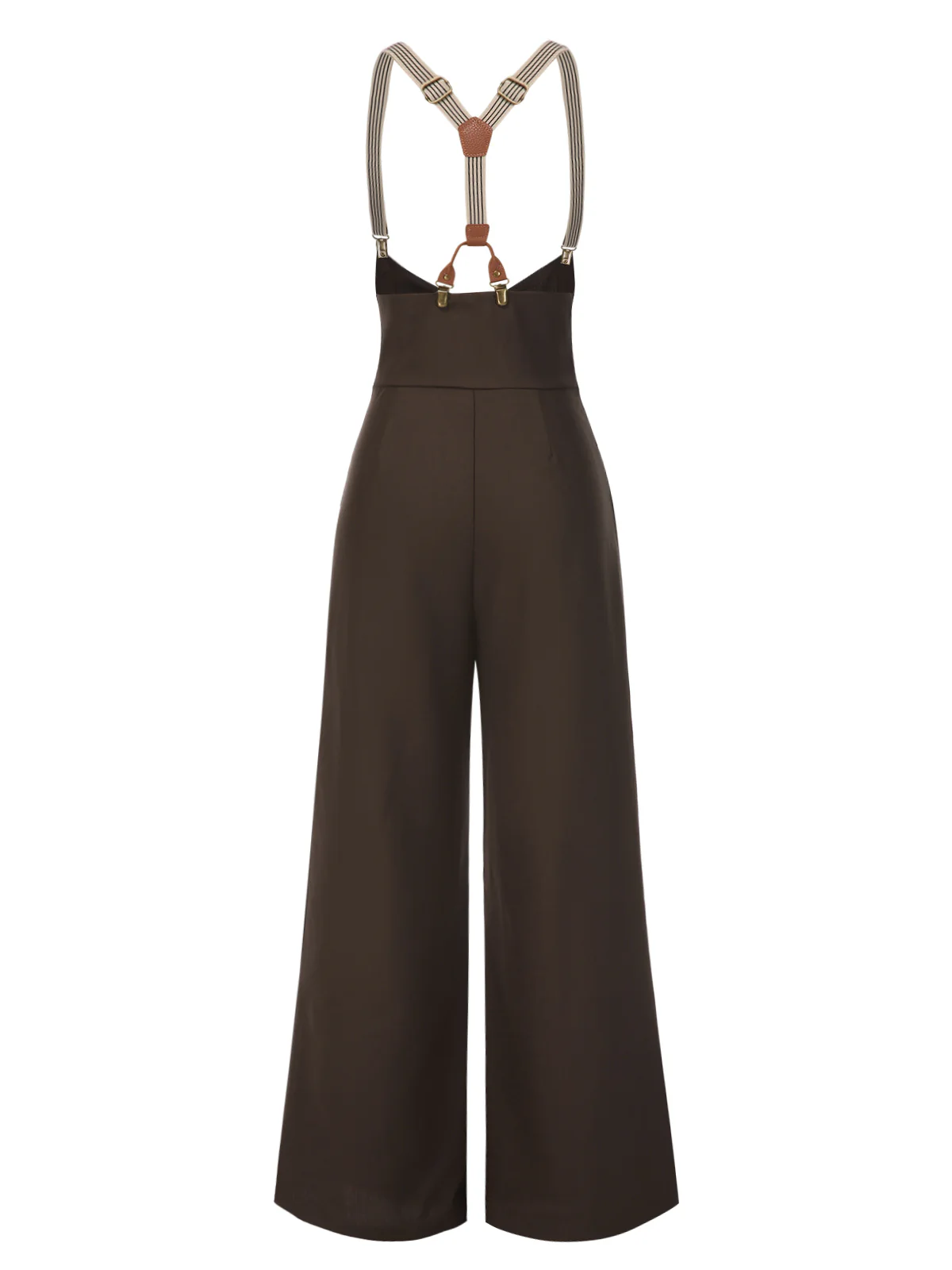 Black 1950s Button Suspender Pants - Image 9