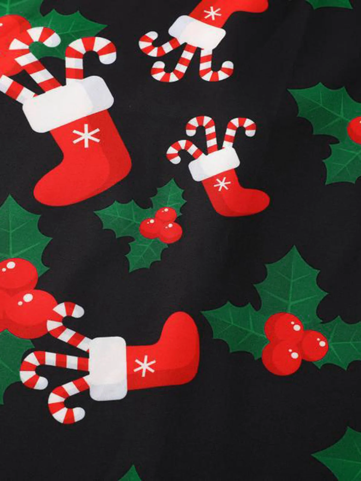 Black 1950s Christmas Santa Socks Halter Dress - Image 4