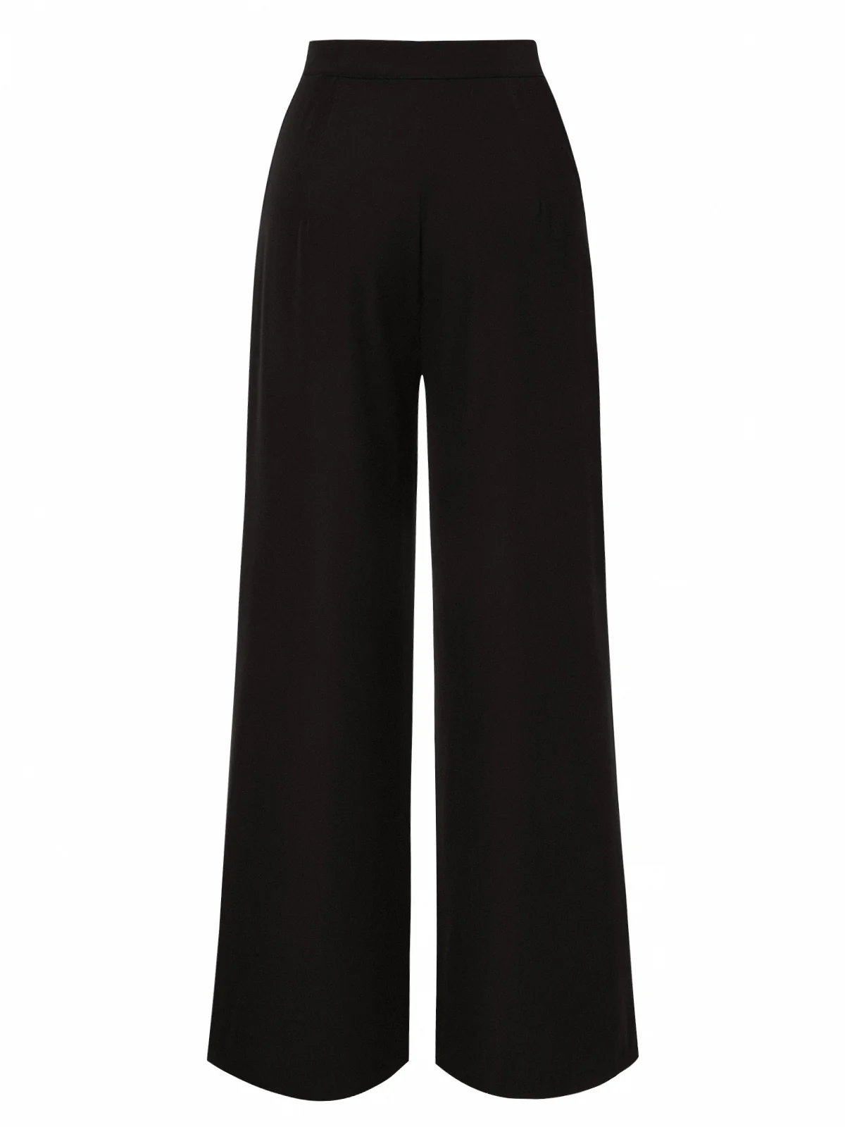 Black 1950s Contrast Trim Straight-Leg Pants - Image 4