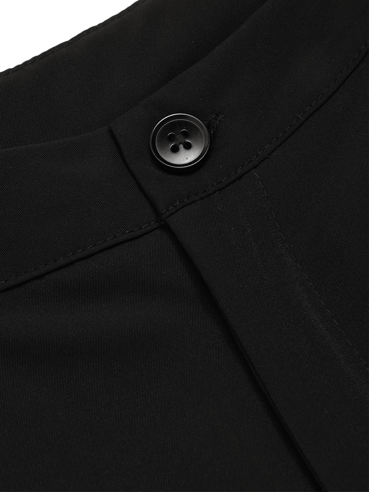 Black 1950s Contrast Trim Straight-Leg Pants - Image 6