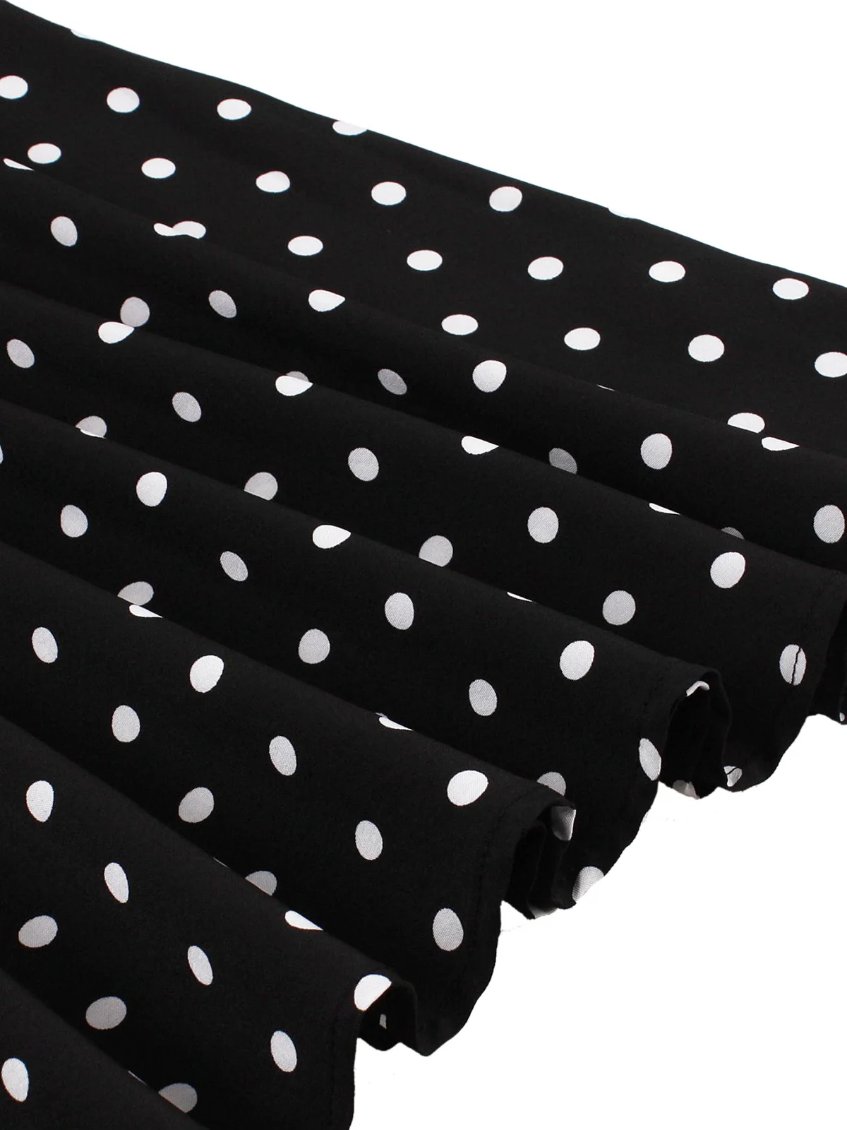 Black 1950s Crew Neck Patchwork Swing Dress - Image 10