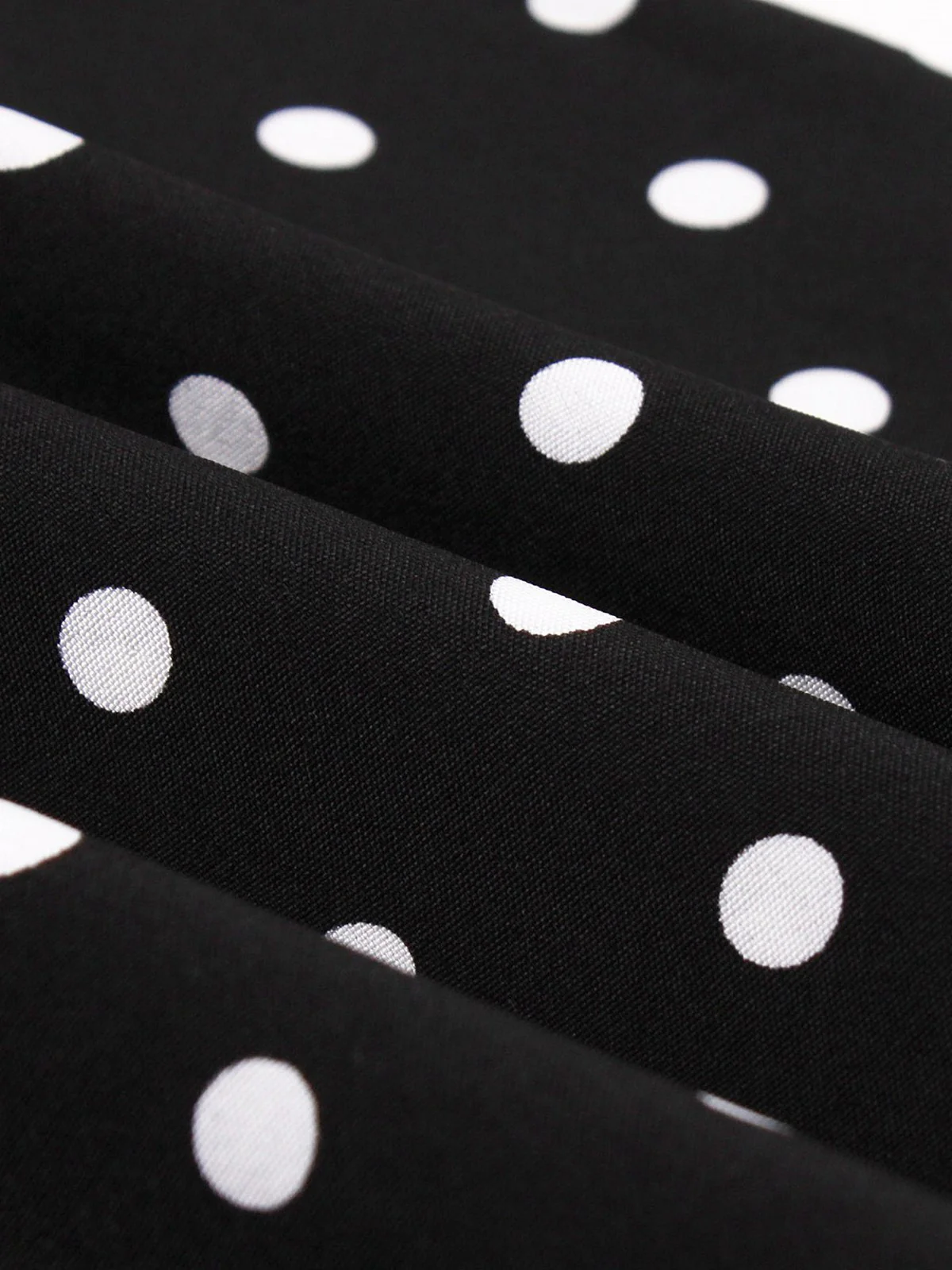 Black 1950s Crew Neck Patchwork Swing Dress - Image 9
