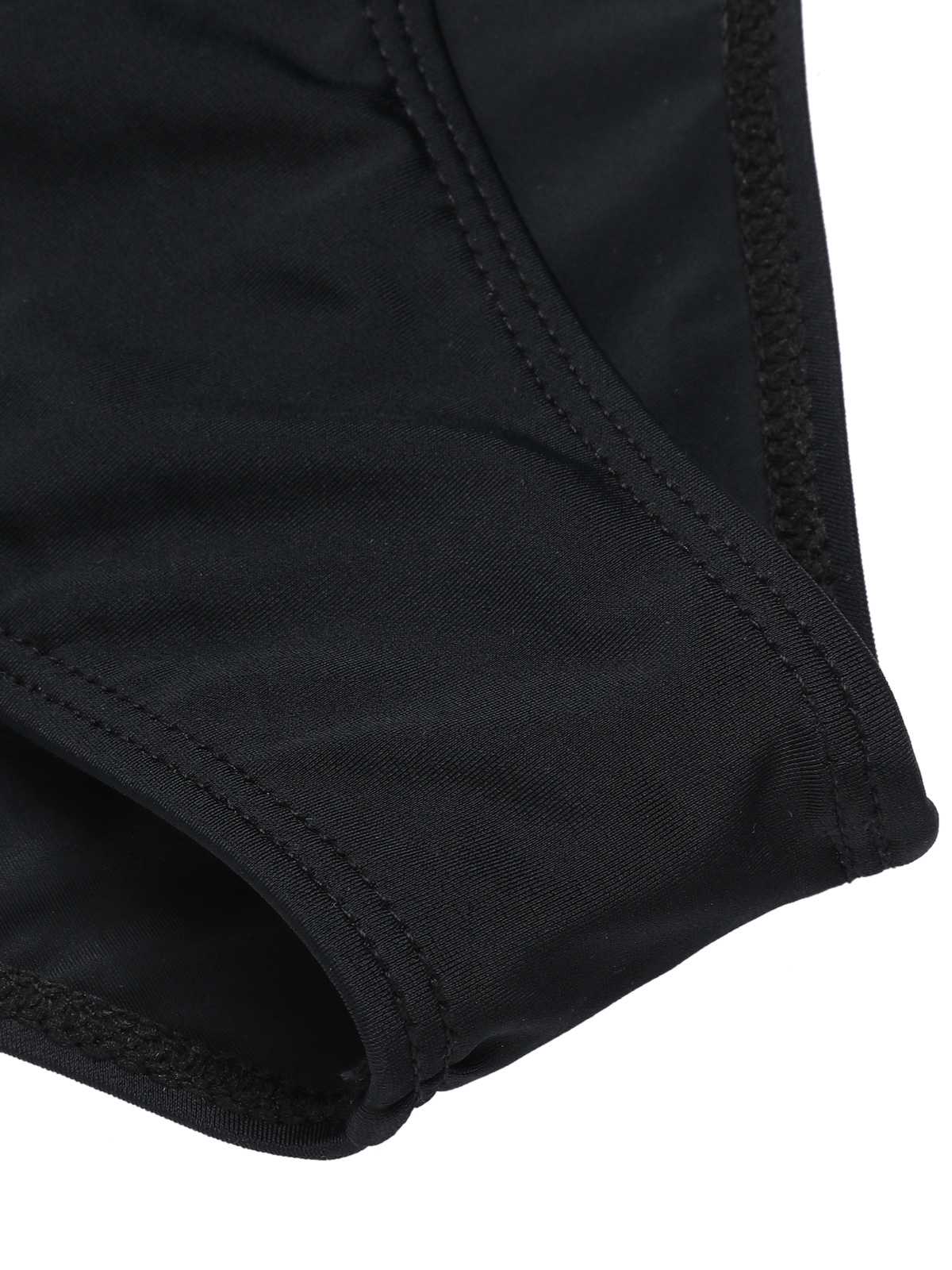 Black 1950s Daisy Cross Strap Swimsuit - Image 7