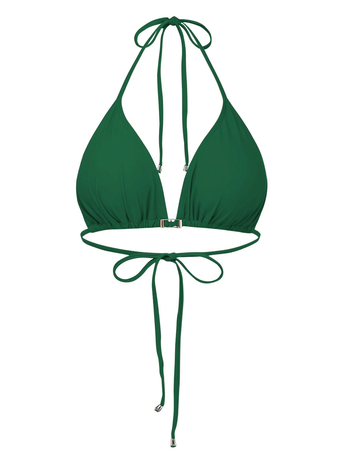 1950s Deep V-Neck Crochet Mesh Halter Swimsuit Set - Image 14