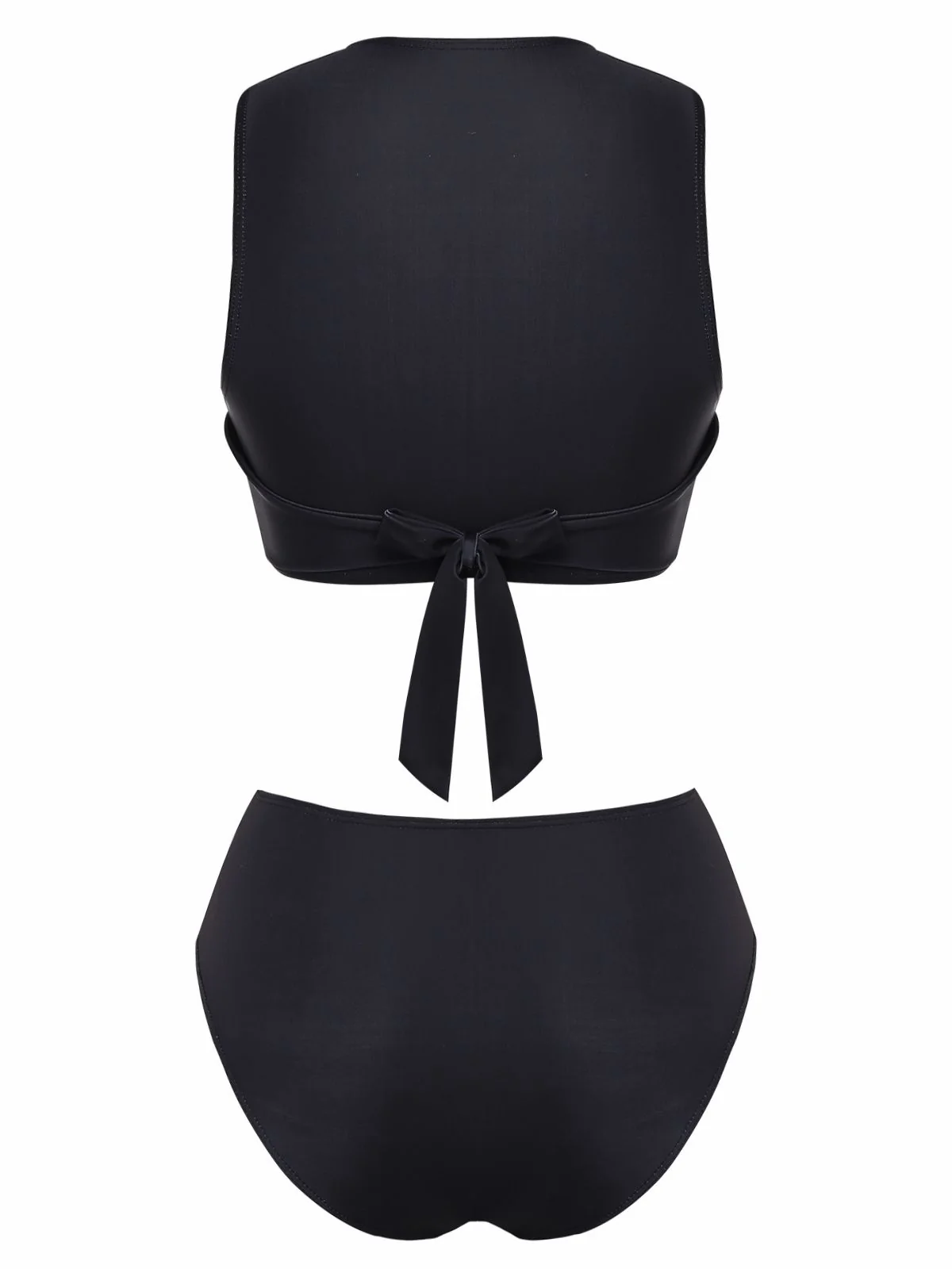 Black 1950s Explore The Beach Tankini Set - Image 3