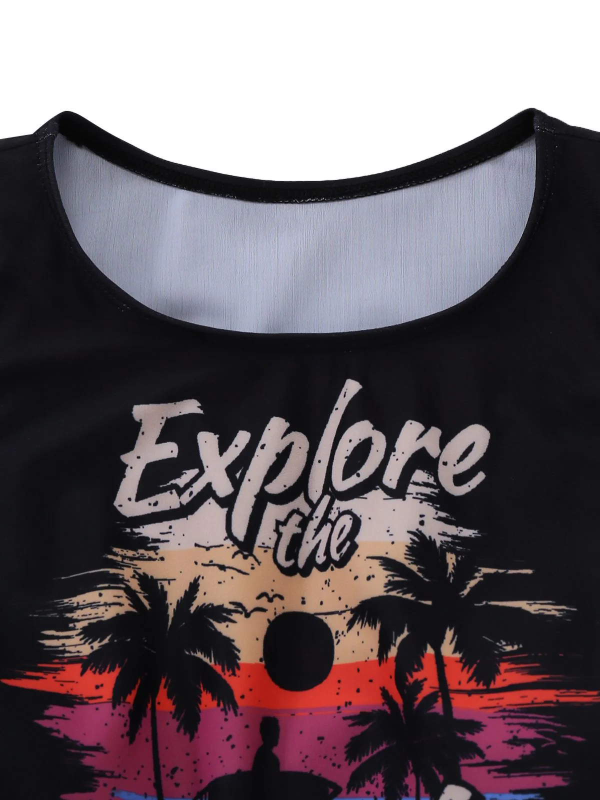 Black 1950s Explore The Beach Tankini Set - Image 4