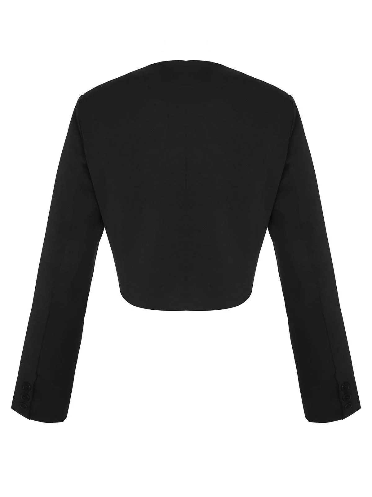 Black 1950s Fragrant Short Button Jacket - Image 2