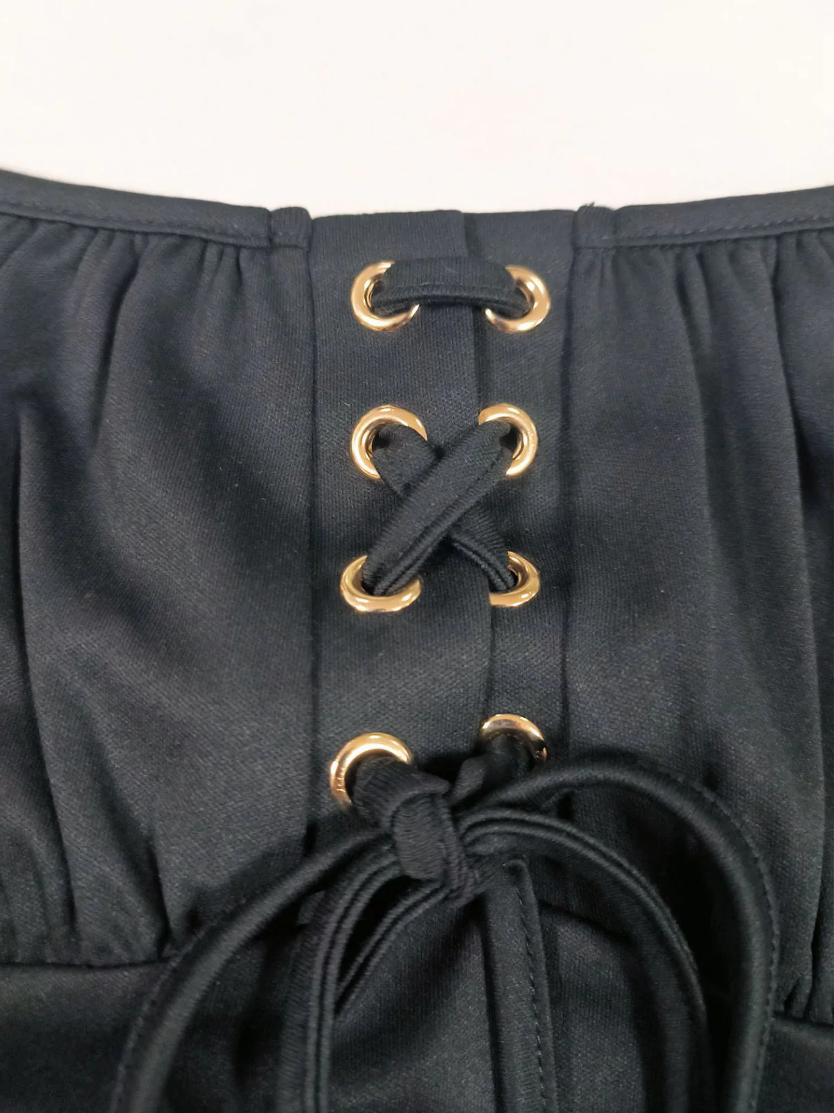 Black 1950s Gold Star Sequined Mesh Ruched Dress - Image 3