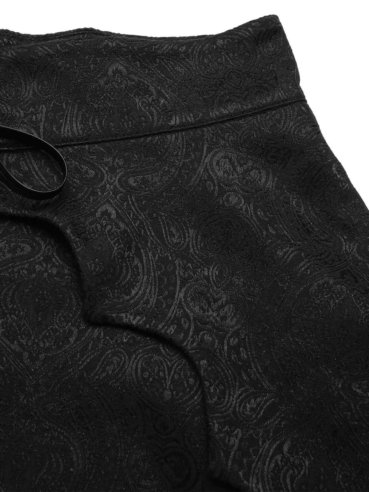 Black 1950s Gothic Bat Jacquard High-Low Hem Cover-Up - Image 8