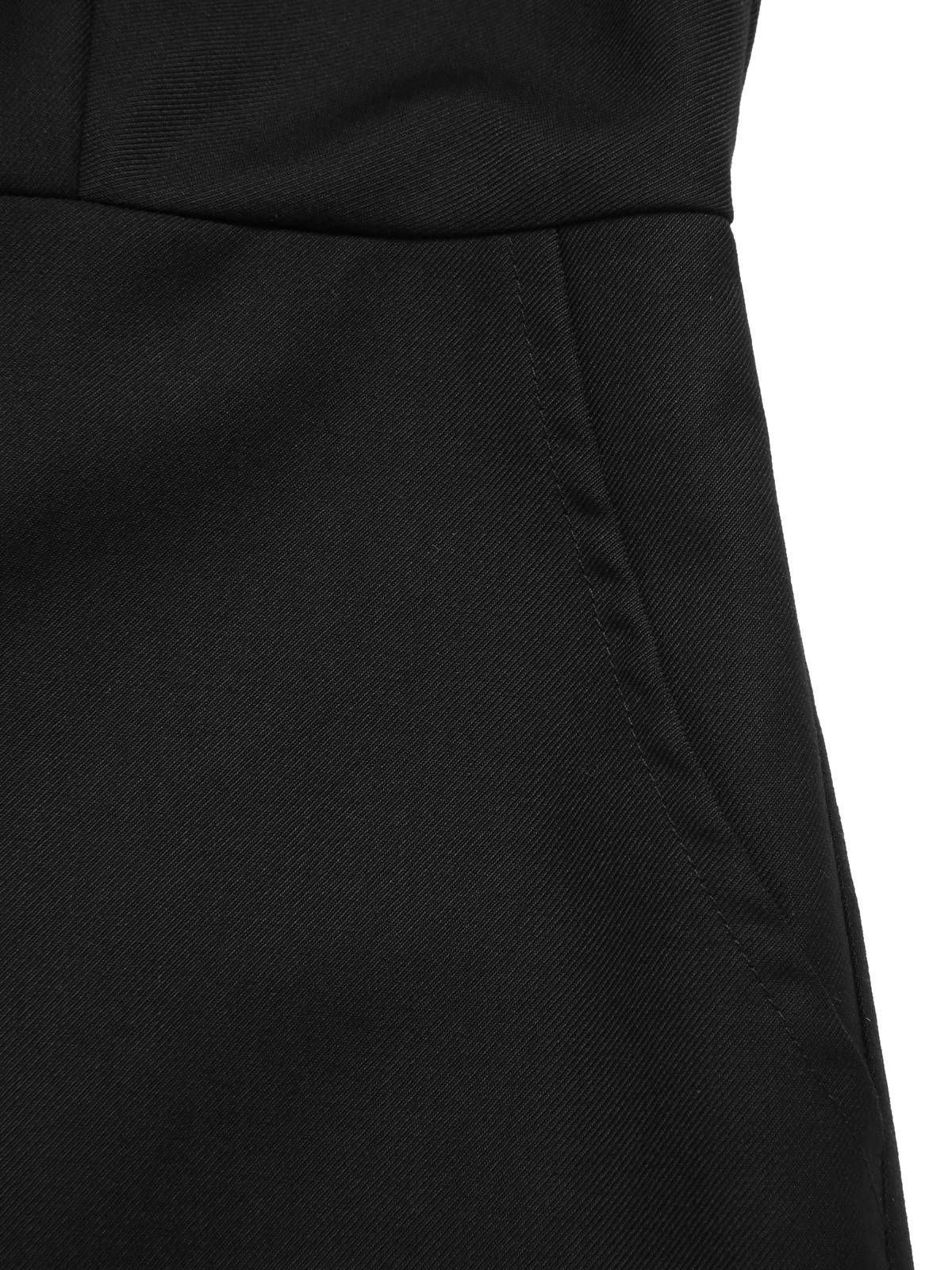 Black 1950s Gothic Bat Off-Shoulder Mesh Romper - Image 8
