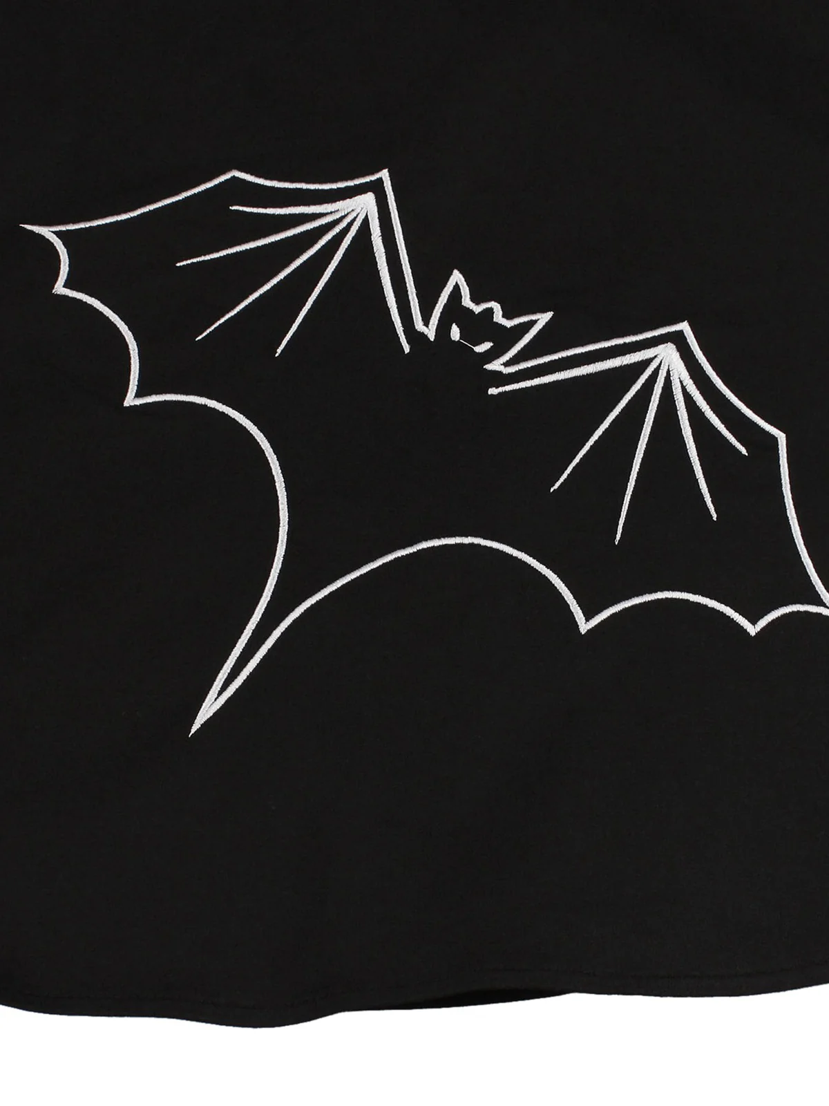 Black 1950s Halloween Bat Lace-Up Dress - Image 4