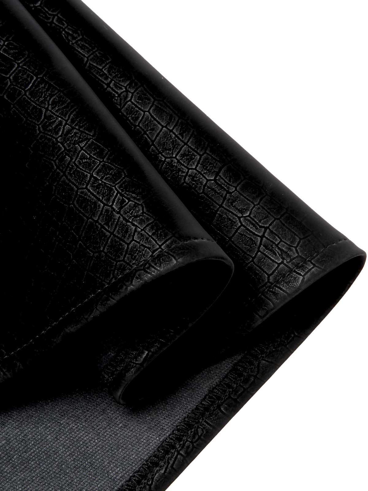 Black 1950s Halloween Catwoman Leather Dress - Image 8