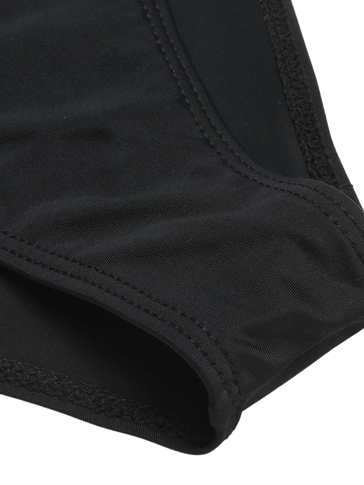Black 1950s Halter Polka Dots Mesh Swimsuit - Image 7
