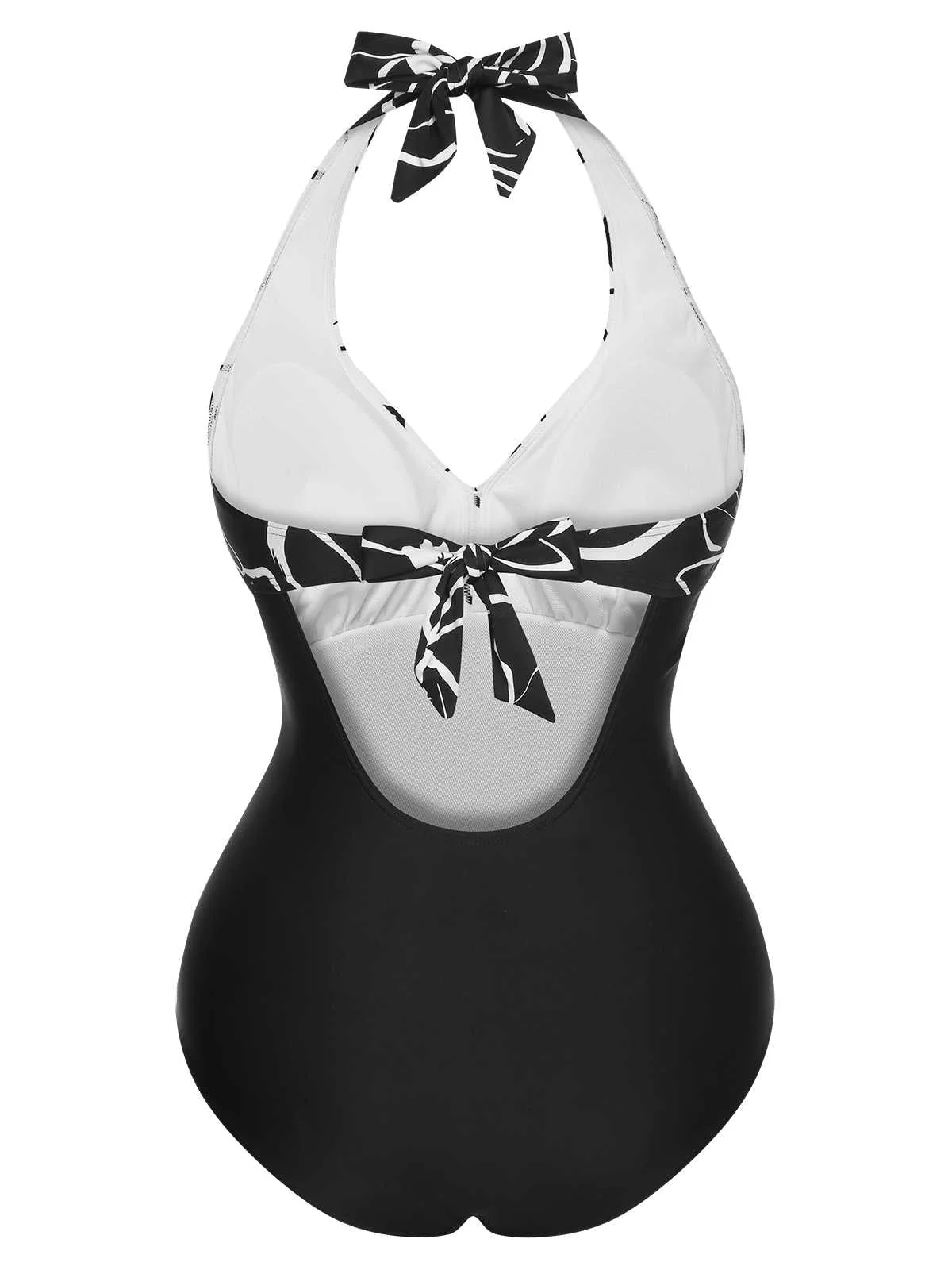 1950s Halter Stripes One-Piece Swimsuit - Image 12