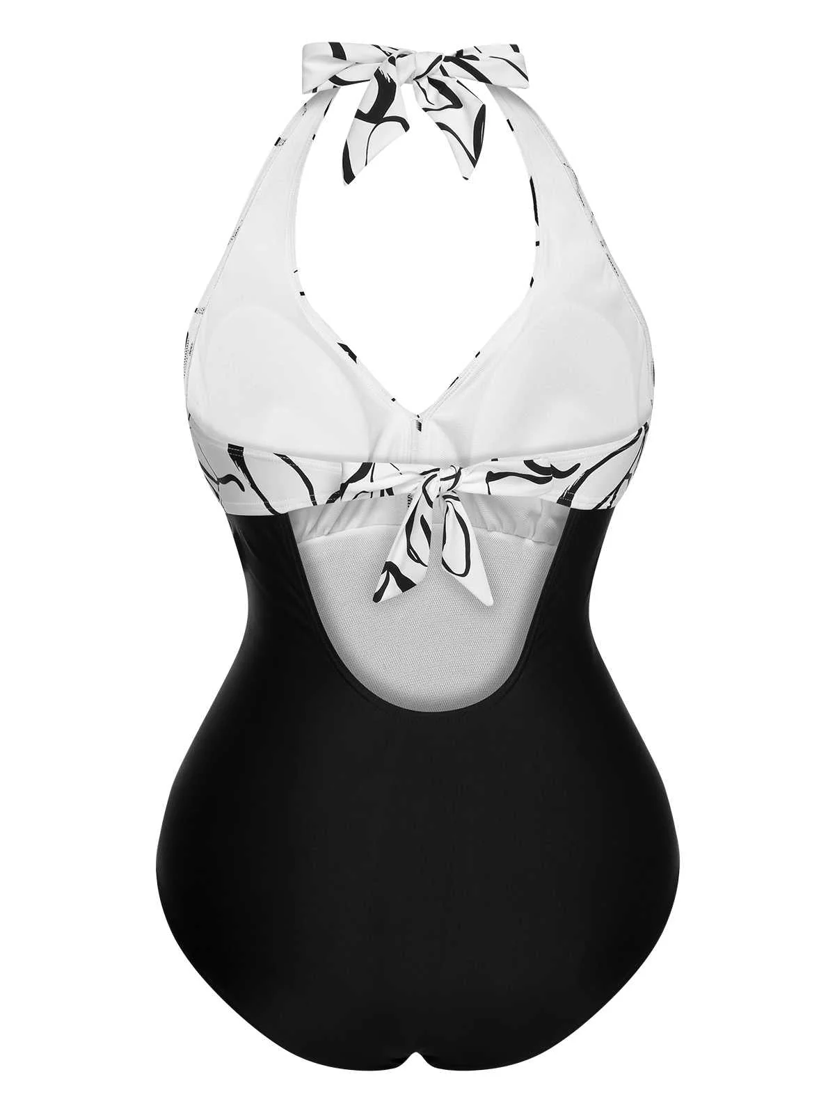 1950s Halter Stripes One-Piece Swimsuit - Image 16