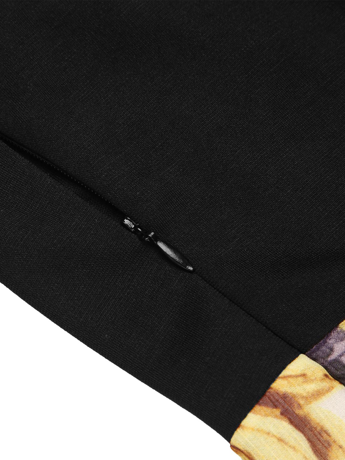 Black 1960s Halter Sunflower Pencil Dress - Image 14