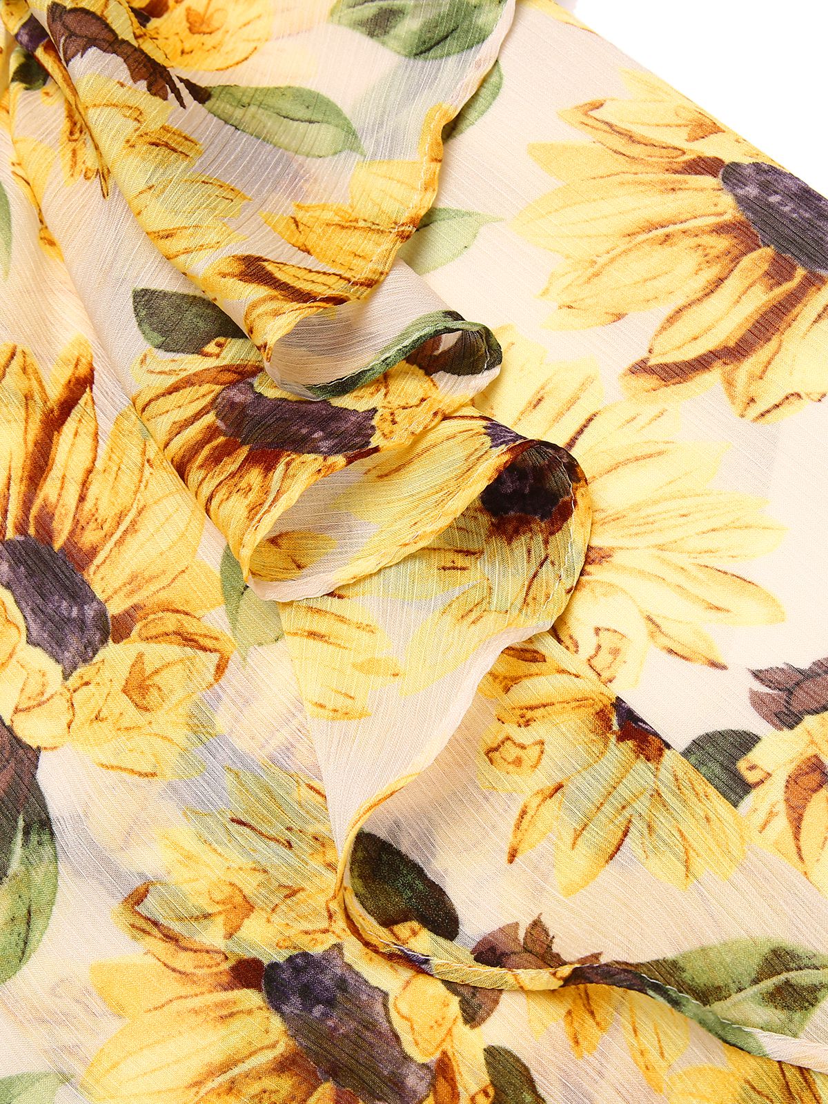 Black 1960s Halter Sunflower Pencil Dress - Image 15