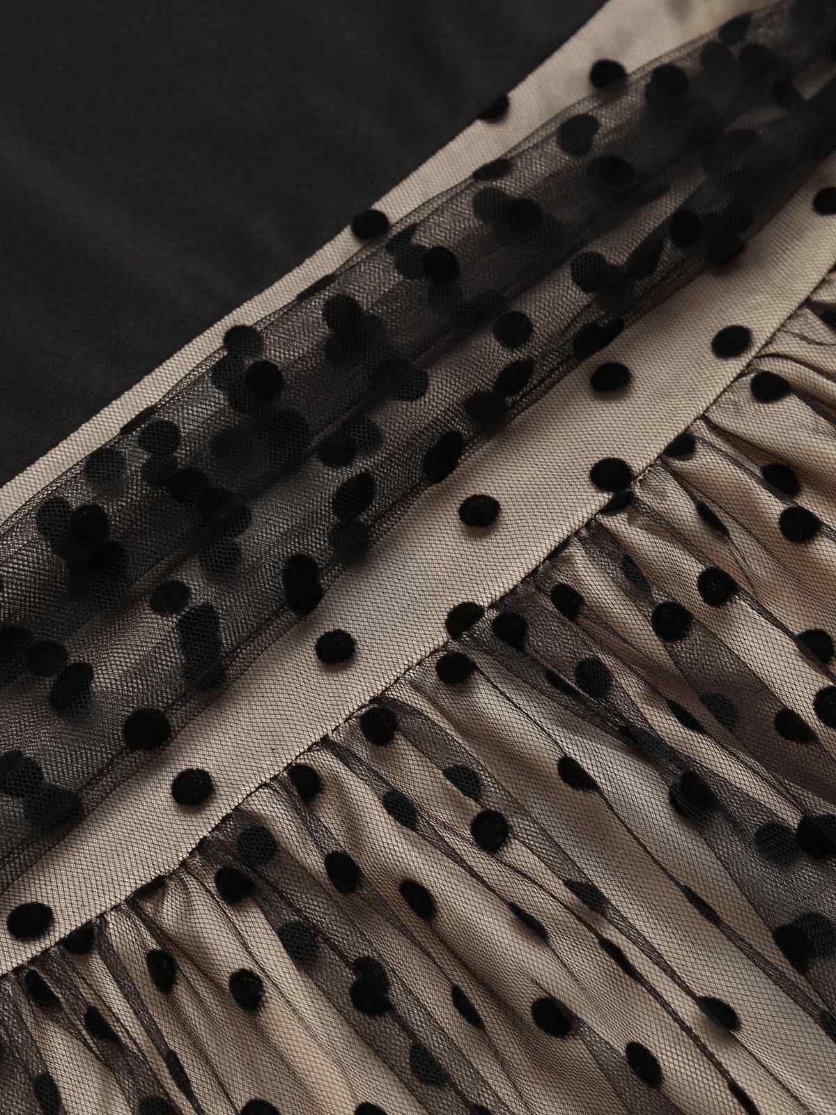 Black 1950s Polka Dot Swing Vintage Dress - Image 6
