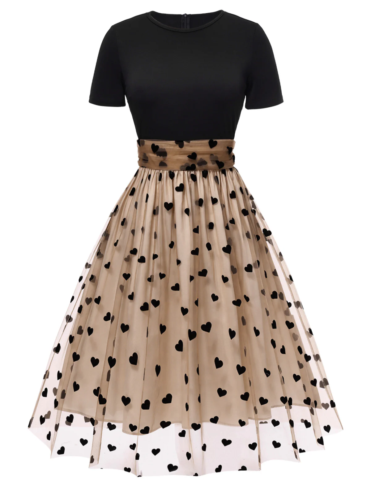Black 1950s Polka Dot Swing Vintage Dress - Image 13