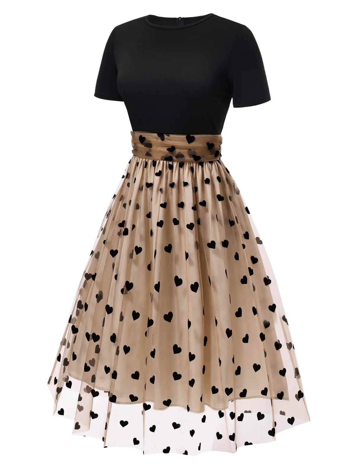 Black 1950s Polka Dot Swing Vintage Dress - Image 14