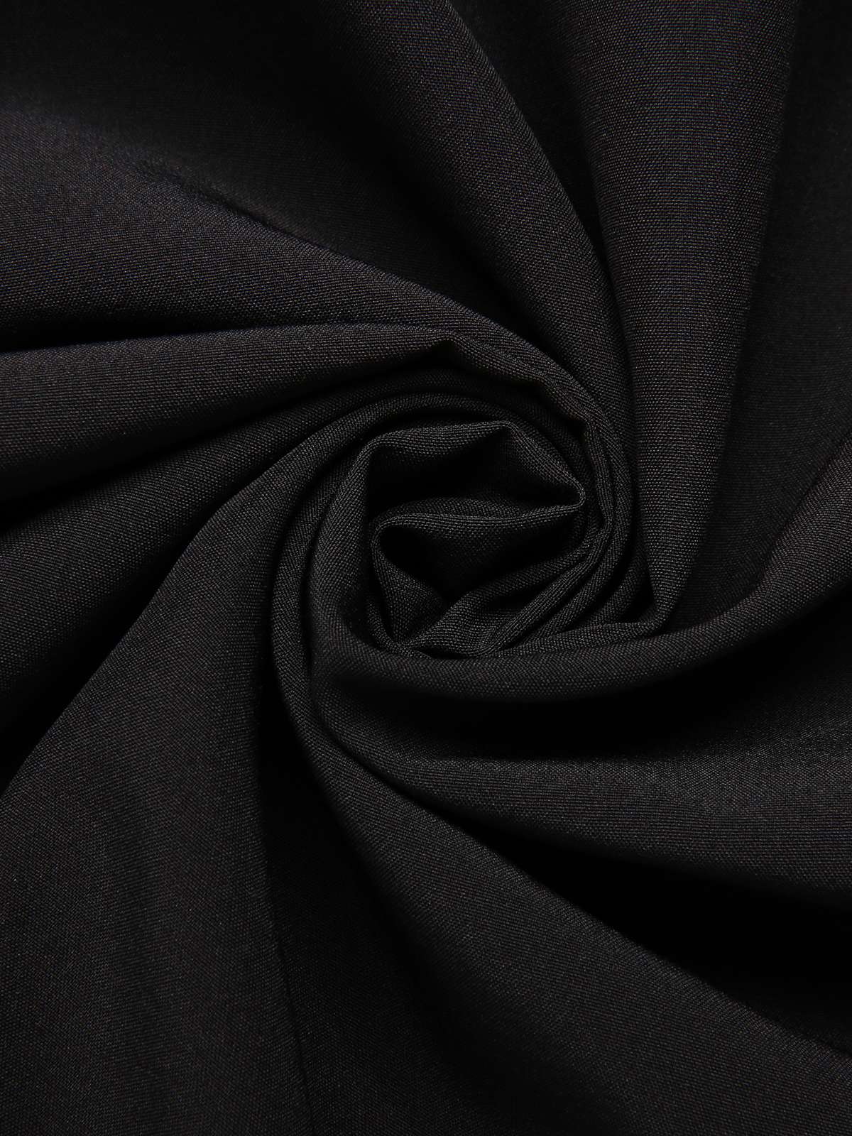 Black 1950s Illusion Patchwork Sleeves Dress - Image 4