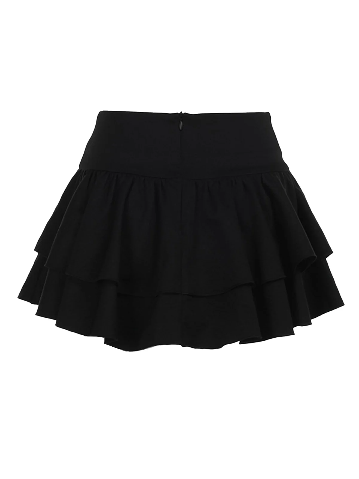 Black 1950s Lace-Up Cross Lace Skirt - Image 3