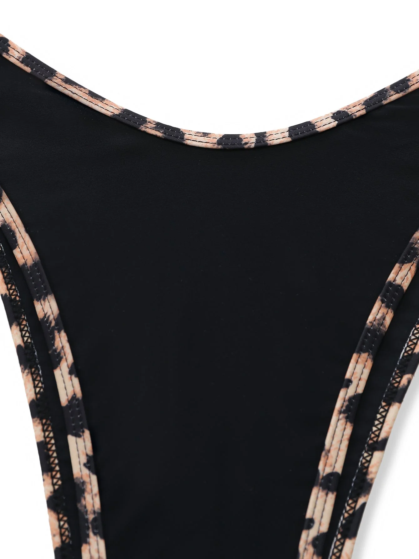 Black 1950s Leopard Trim Metal Starfish Bikini Set - Image 6