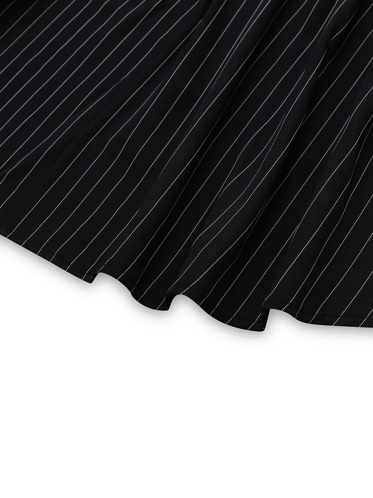 Black 1950s Leopard Vertical Stripe Waist Dress - Image 5
