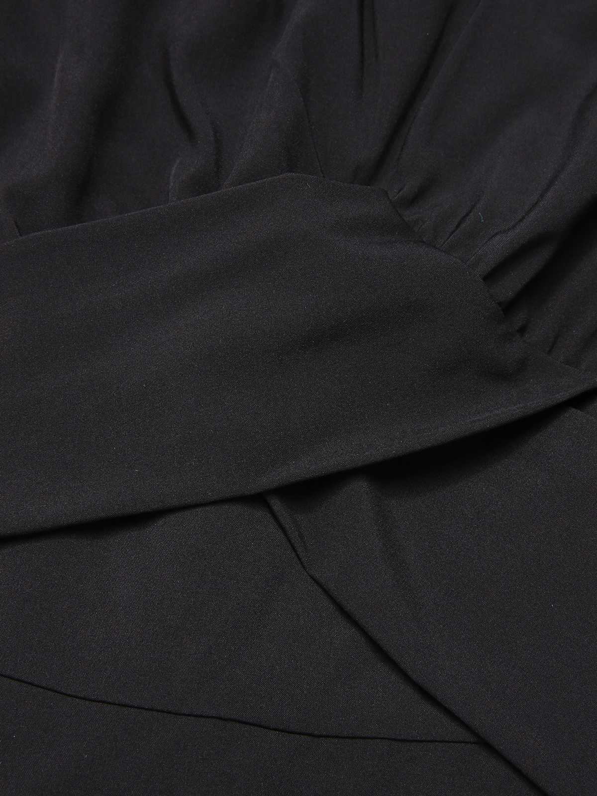 Black 1950s Off Shoulder Ruffle Sleeves Romper - Image 4