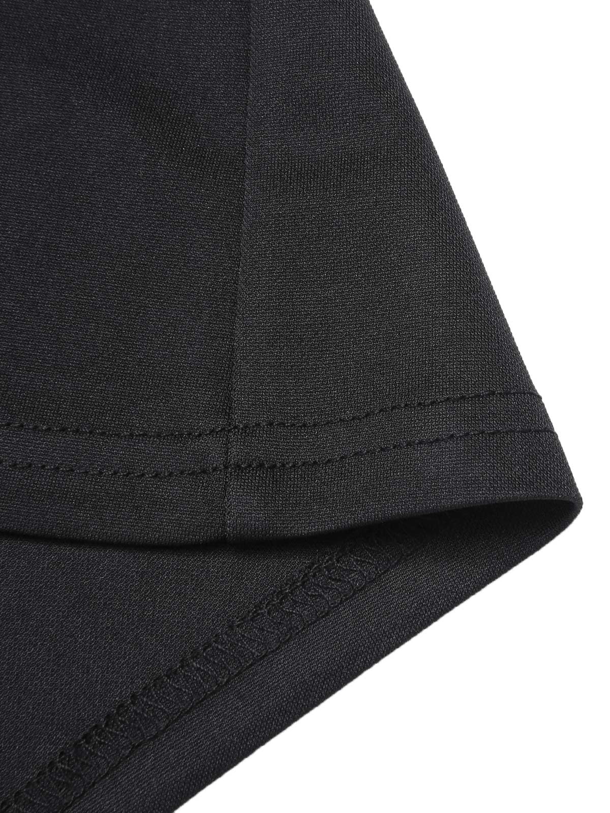 Black 1950s Off-Shoulder Solid Top - Image 7