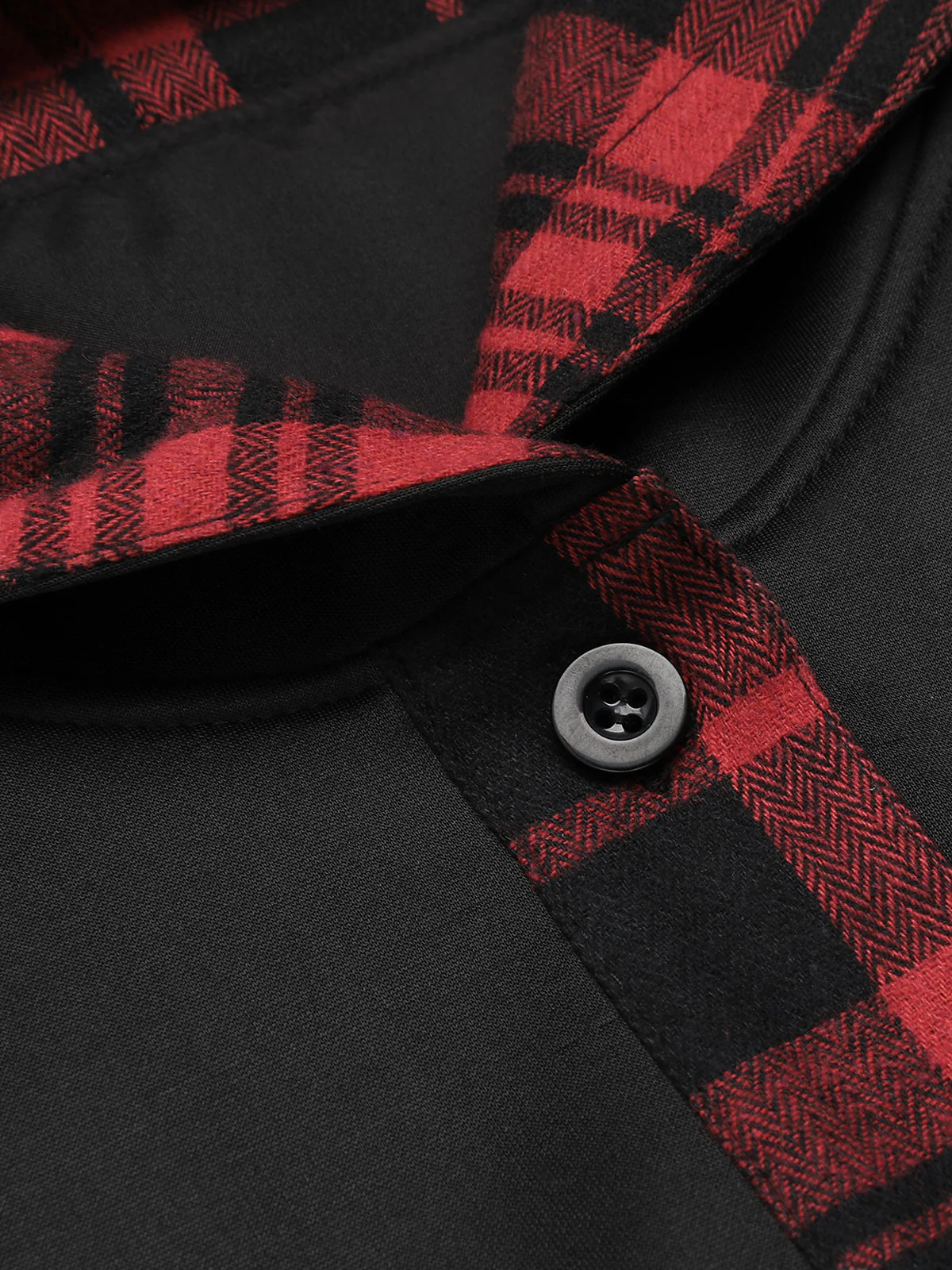 Black 1950s Plaid Hooded Swing Dress - Image 6