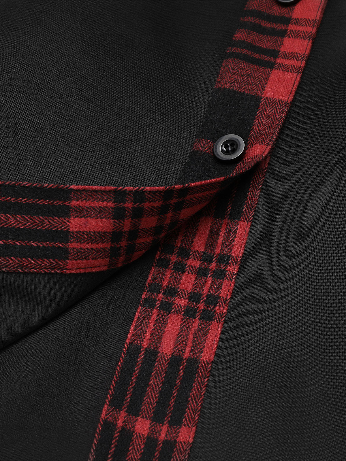 Black 1950s Plaid Hooded Swing Dress - Image 7