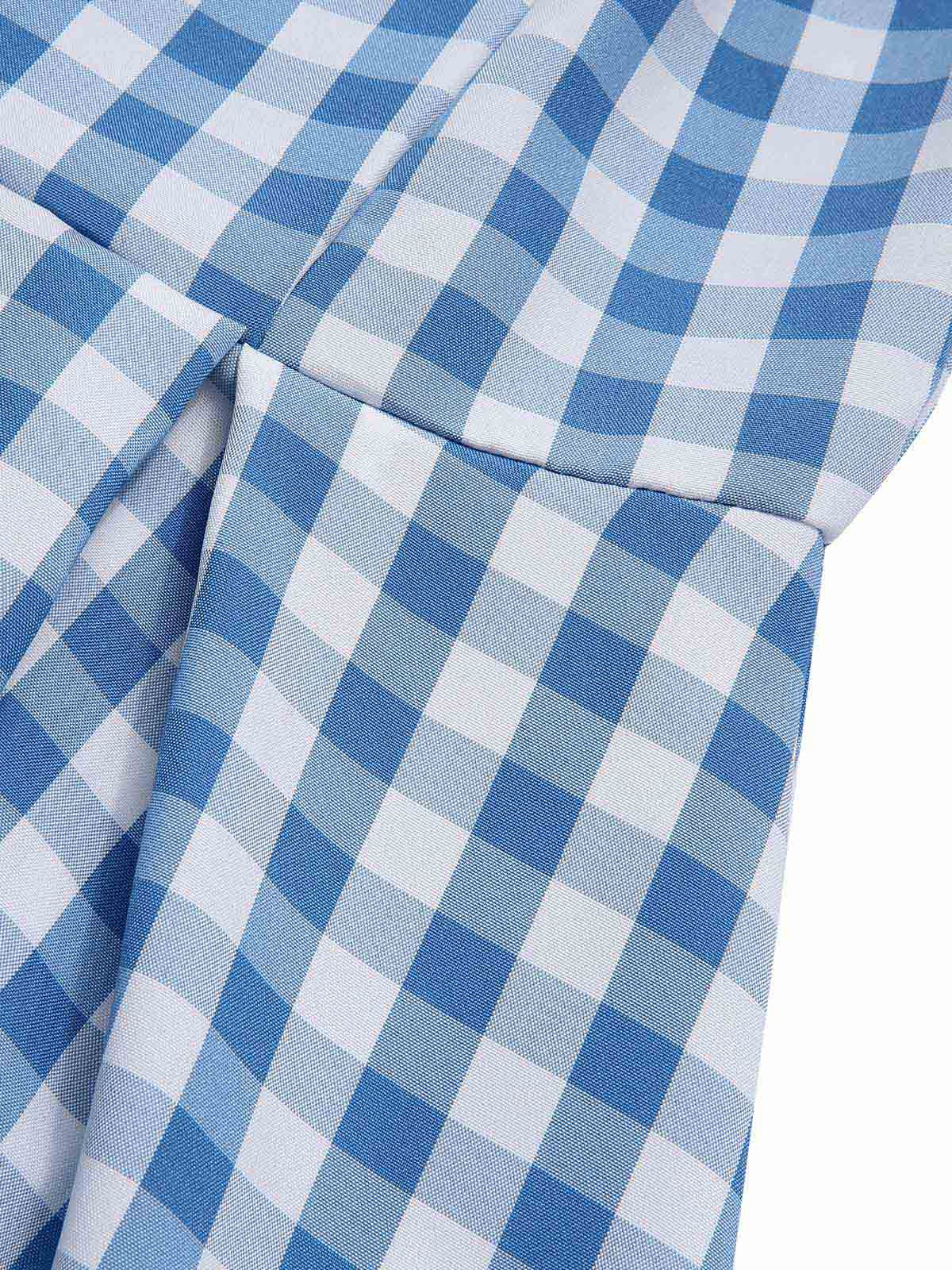 Black 1950s Plaid Swing Dress - Image 10
