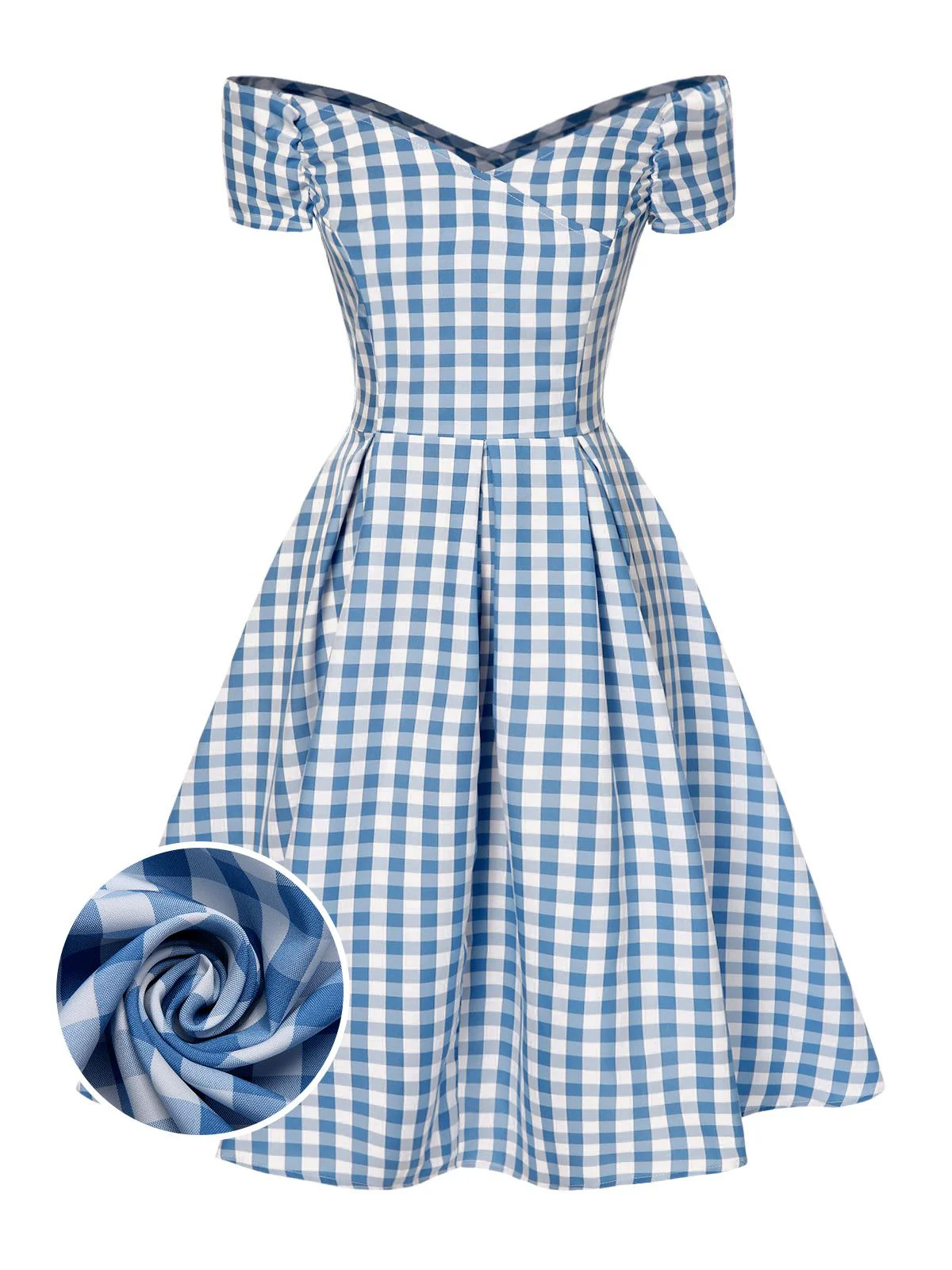 Black 1950s Plaid Swing Dress - Image 6