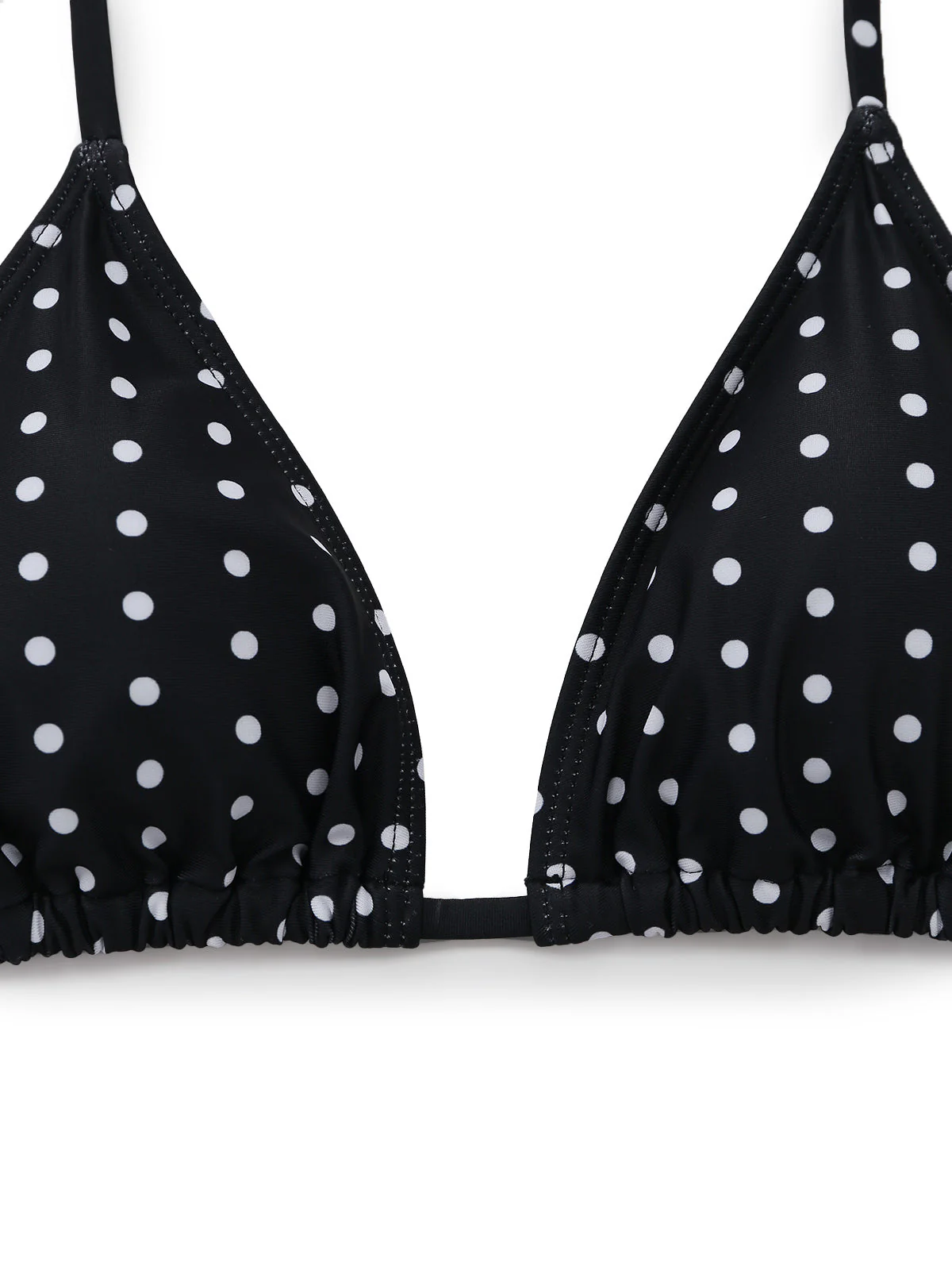 Black 1950s Polka Dot Halter Bikini Set & Cover-Up - Image 4