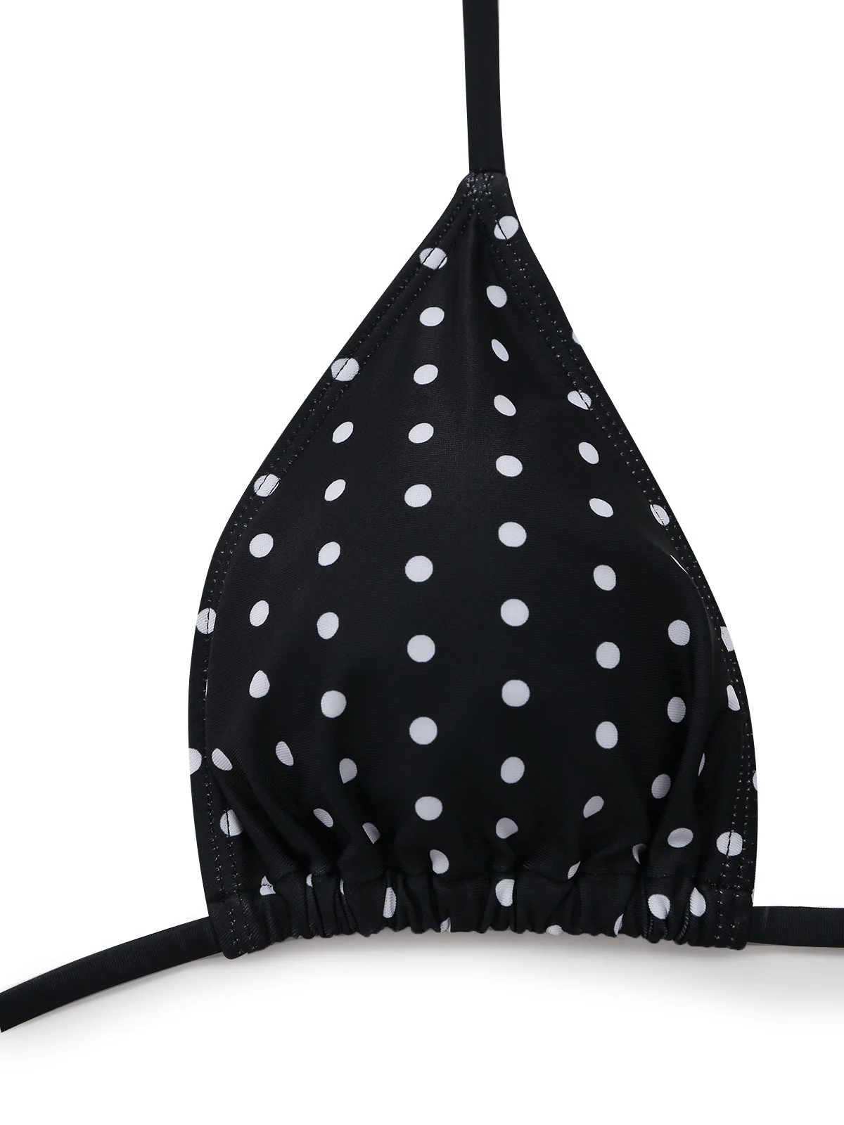 Black 1950s Polka Dot Halter Bikini Set & Cover-Up - Image 5