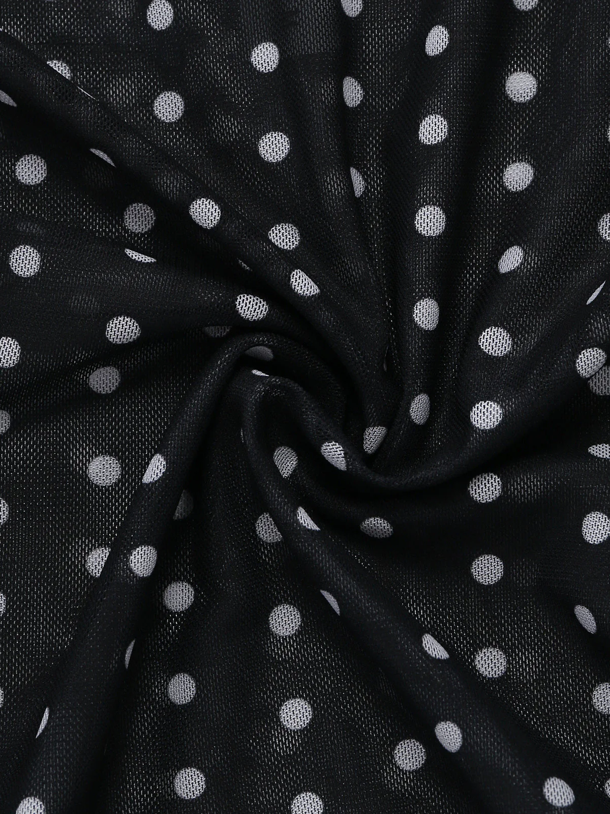 Black 1950s Polka Dot Halter Bikini Set & Cover-Up - Image 7