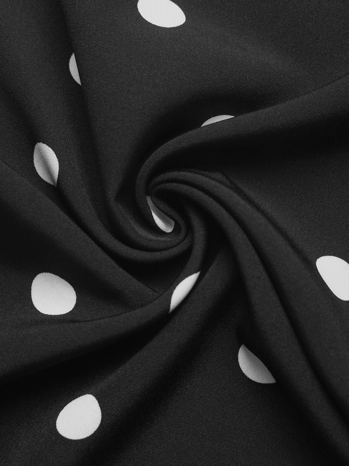 Black 1950s Polka Dot Strapless Wide Leg Jumpsuit - Image 5