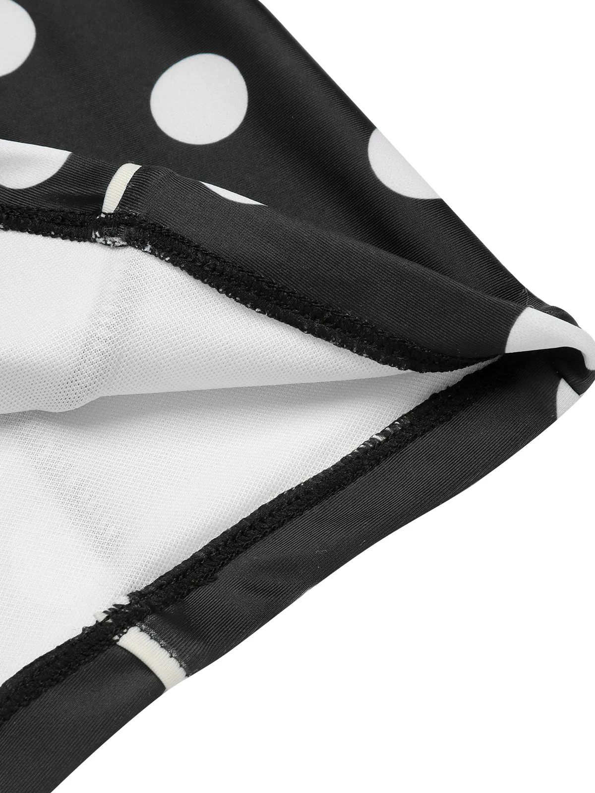 Black 1950s Polka Dots Halter Swimsuit - Image 7
