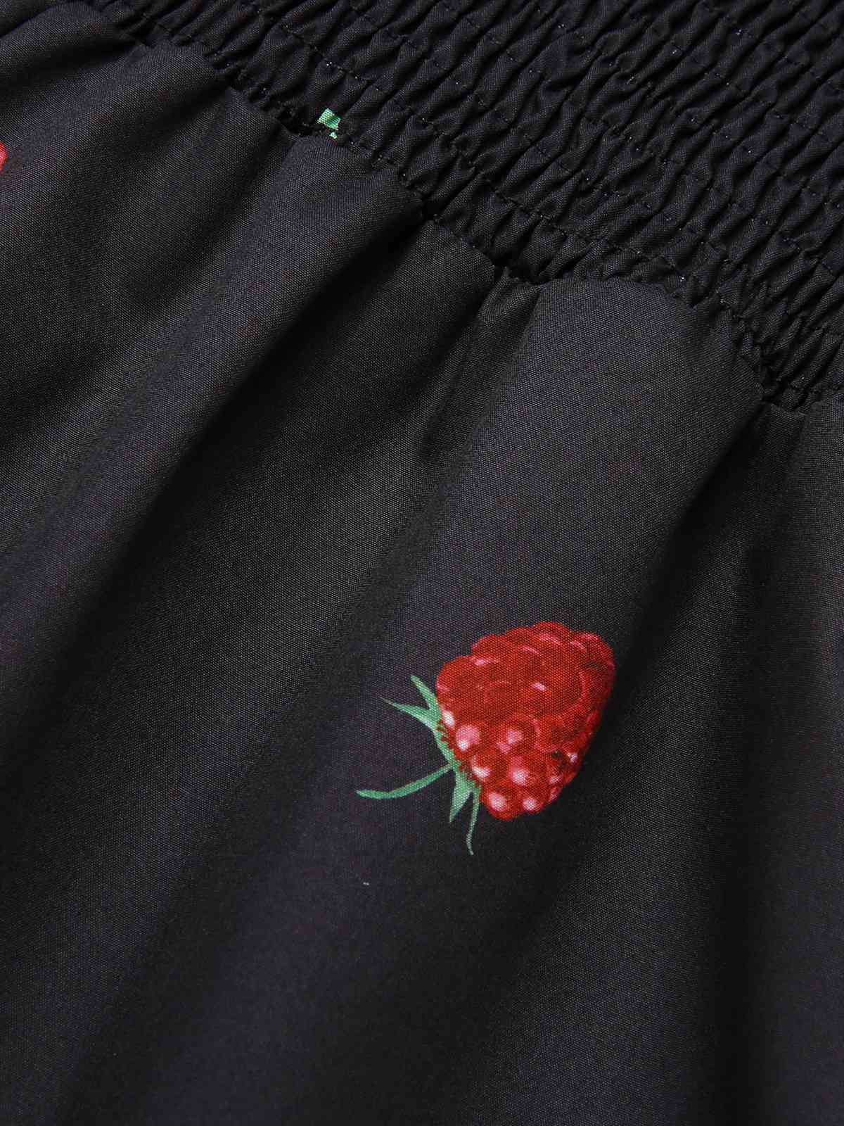 Black 1950s Raspberry Puff Sleeves Romper - Image 5