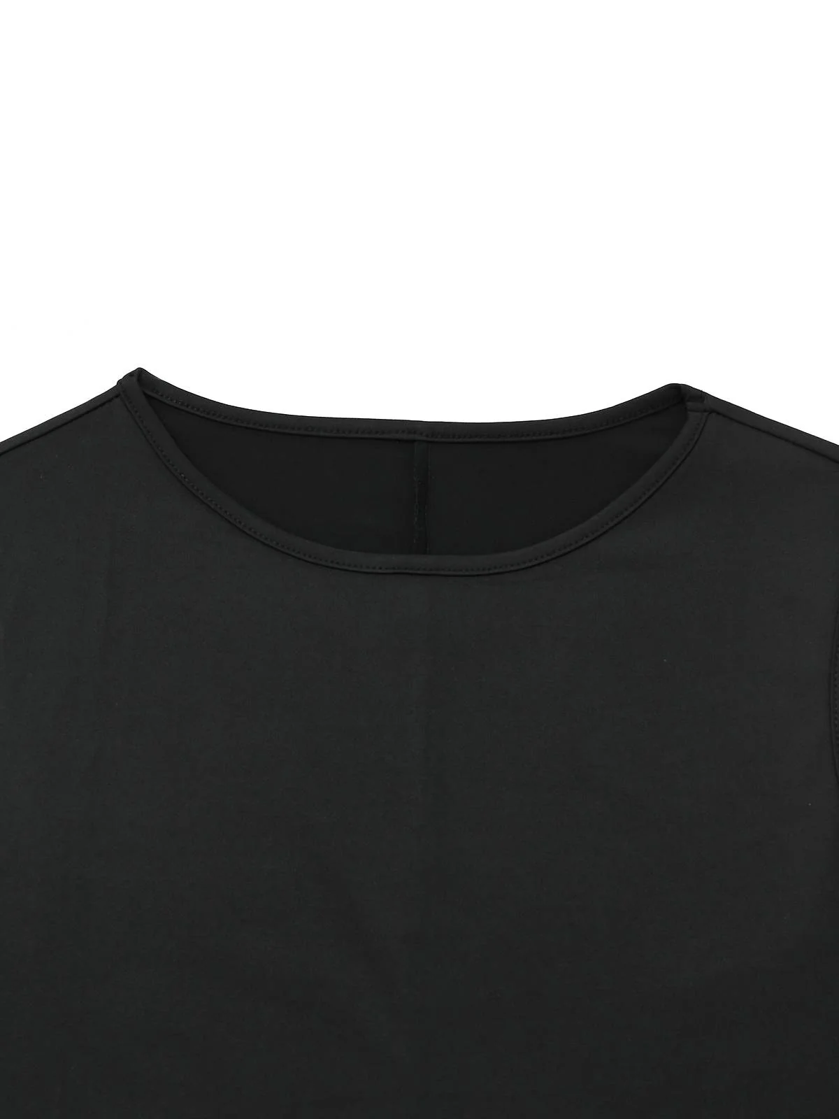 Black 1950s Sleeveless Side-Bow-Slit Maxi Dress - Image 3